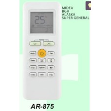 AR875 REMOTO AIRE CARCASA ORIGINAL MIDEA, ALASKA, BGH, SUPER GENERAL