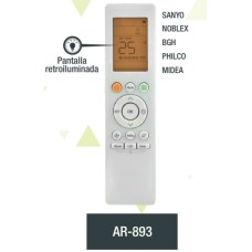AR893 REMOTO AIRE CARCASA ORIGINAL SANYO, NOBLEX, BGH