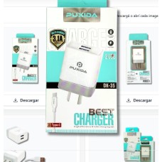 C220CDK35 CARGADOR CELULAR TIPO C 3,1AH PUXIDA CABLE IMICRO USB SEPARADO C220CDK35 CARGADOR CELULAR TIPO C 3,1AH PUXIDA CABLE IMICRO USB SEPARADO