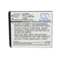 NB4L BAT. P/ CANON LITIO-ION 3.7V 850MAH NB4L BAT. P/ CANON LITIO-ION 3.7V 850MAH