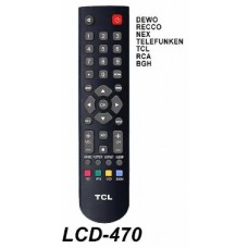 LCD470 CONTROL REMOTO PARA LCD DEWO. RECCO, NEX, TELEFUNKEN, TCL, RCA