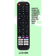 LCD594 CONTROL REMOTO PARA LCD SMART SANYO NOBLEX HISENSE ADMIRAL TEDGE PHILCO B