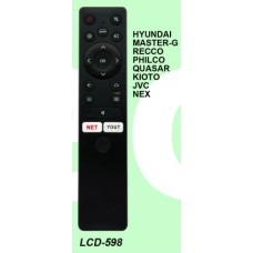 LCD598 CONTROL REMOTO PARA LCD SMART HYUNDAI MASTER-G RECCO PHILCO QUASAR KIOTO