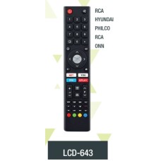 LCD643 CONTROL REMOTO PARA LCD SMART HYUNDAI  PHILCO RCA ONN