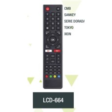 LCD664 CONTROL REMOTO PARA LCD SMART CMB SANKEY SERIE DORADA TOKIO XION
