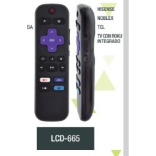 LCD665 CONTROL REMOTO PARA LCD SMART HISENSE NOBLEX TCL TV CON ROKY INTEGRADO