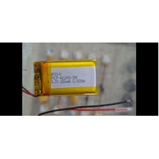 LP402040 LITIO POLIMERO CON PLAQUETA 3,7V 250MA LP402040 LITIO POLIMERO CON PLAQUETA 3,7V 250MA